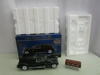 Precision Miniatures 1938 Cadillac Town Car Custom Carved Panel Hearse 1:18