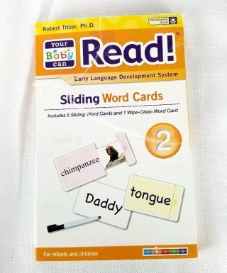 Your Baby Can Read Learn Sliding Word Cards Volume 3 Three Pictures