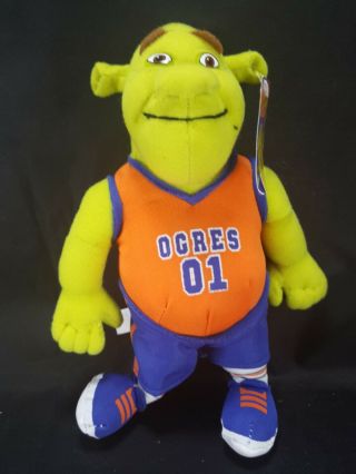 Shrek The Third Basketball Uniform Ogres 01 Orange Blue Stuffed Plush 3rd 8 "