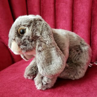 Toys R Us Bunny Rabbit Plush Gray Brown Cream Soft Stuffed Animal " 2012 "
