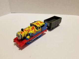 Thomas & Friends Paint Splattered Thomas Trackmaster Motorized Train Engine Car