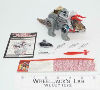 Slag 100 Complete 1985 Vintage Hasbro G1 Transformers Action Figure W Papers