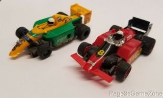 2 1994 - 96 Tyco Benetton Elf 6 F1 Champion Indy Slot Car Racers Heavy Blemishes