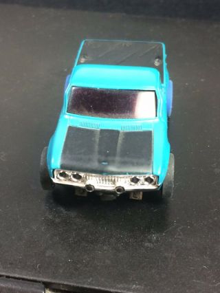 AURORA AFX TOMY NISSAN DATSUN PICK UP TRUCK BLUE Slot Car HO Running Chassis Use 5