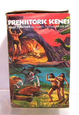 1971 Aurora Prehistoric Scenes Saber - Tooth Tiger Model Kit w/Instructions 6