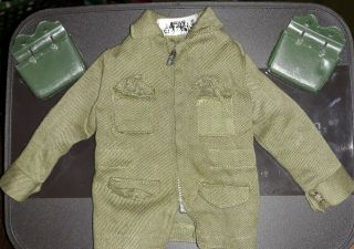 Vintage 1964 Gi Joe Green Army Field Zipper Jacket