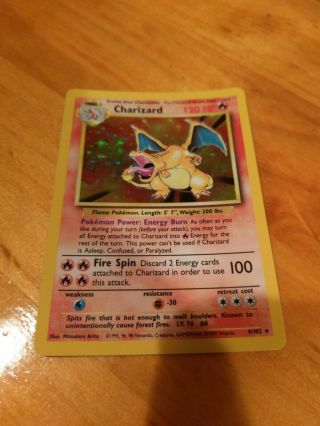 Pokemon Card Charizard 4/102 Holo Base Set