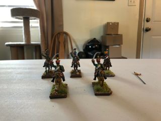 28mm Napoleonic Misc.  Austrian Mounted Cavalry,  Professionally Painted