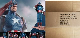 Marvel Comics 1/6 Scale Figure Classic Captain America Sideshow Collector Ed.