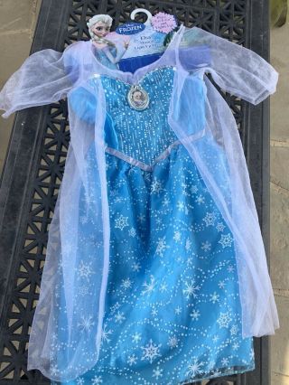 Disney Frozen Elsa Light - Up Musical Dress Costume Sings " Let It Go " Size 4 - 6