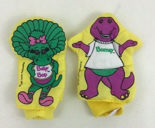 Barney The Dinosaur Baby Bop Foot Jingles Baby Socks Rattle Booties Vintage 1993