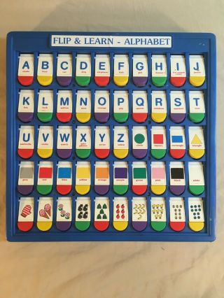 Vintage Flip & Learn Alphabet Shapes Colors Numbers Preschool Toy