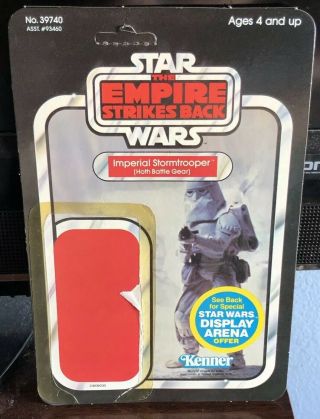 Vintage Star Wars Kenner Esb Imperial Stormtrooper Unpunched 45 Card Back
