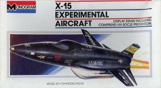 Monogram 1:72 Astronauts X - 15 Experimental Aicraft Plastic Model Kit 5908u