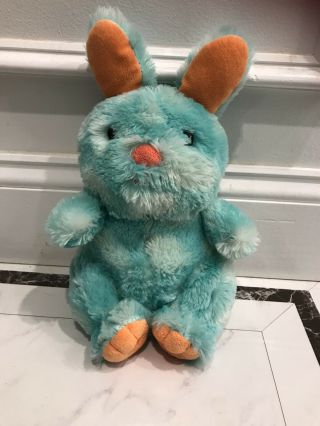 10 " Animal Adventure 2016 Baby Teal & Orange Bunny Rabbit Stuffed Plush Toy