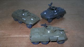 Roco Minitanks - Wwii - Us Greyhounds - 3ea.  - Recon Platoon Painted & Decaled
