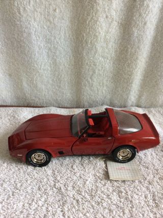 1982 Corvette T - Top Convertible Franklin 1/24 Scale Diecast