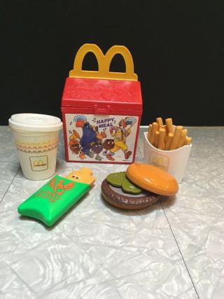 Vintage Mcdonalds Fisher Price Happy Meal Plastic Box Complete