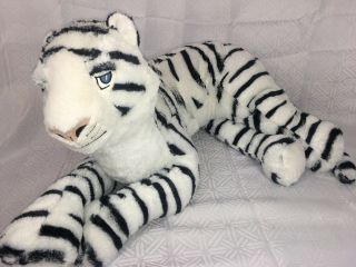Euc - 26” Ikea Onskad Plush White Tiger Stuffed Animal Children Kid Soft Toy