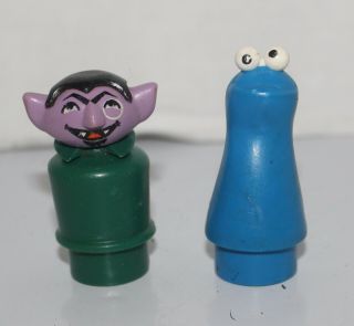 Fisher Price Little People Sesame Street Cookie Monster & The Count Figures