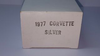 1/25 AMT 1977 CHEVROLET CORVETTE SILVER BOX PROMO CAR 3