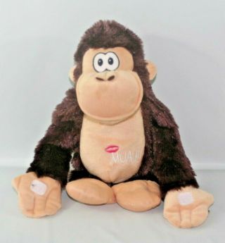 Dan Dee Plush Monkey 11 " Stuffed Animal Long Hugging Arms " Muah " Ape Gorilla