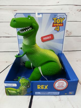 Rex Toy Story 4 Posable Dinosaur 12 " Action Figure Thinkway Wal - Mart A3