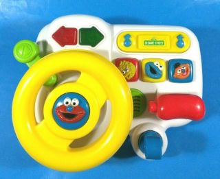Tyco Preschool Toys Sesame Street Elmo Lights Sounds & Music Steering Wheel - 1997