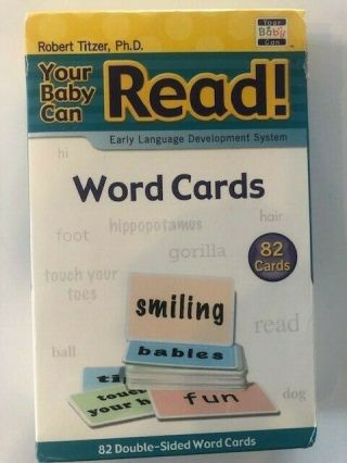 Your Baby Can Read Word Cards - 82 Double Sided.