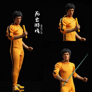 Dj - Custom 1/4 Scale Bruce Lee Game Of Death Action Figure Model Abs Model Toy
