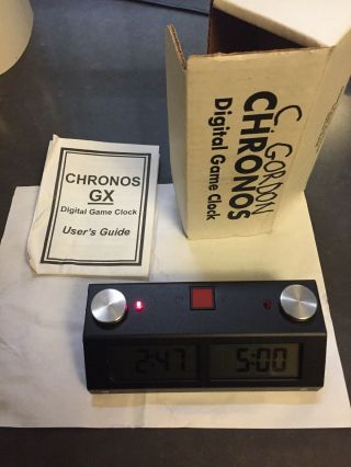 Chronos Gx Digital Touch Game Chess Clock - Black Pre - Owned