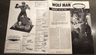 1962 Aurora Wolfman Model Kit Instruction Sheet