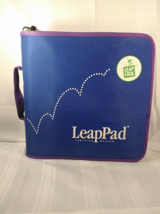 Leap Frog Leappad Green/blue/ Purple System Binder Carry Case Bag For Leappad