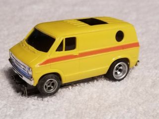 1970s Aurora Afx Slot Car Dodge Van Yellow