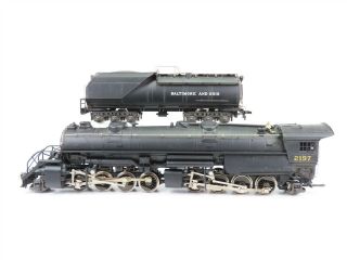 Ho Scale Rivarossi B&o Baltimore & Ohio 2 - 8 - 8 - 2 Steam Loco Pwd 2197 W/ Headlight