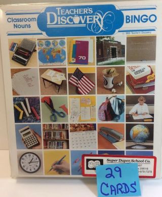 Teacher’s Discovery Bingo - Classroom Nouns - 29 Cards