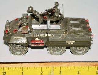 2 Vintage World War Two Armored Vehicle Model Kit Built 1/72 USA M - 8,  ? 2
