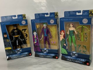 Dc Multiverse Batman 80th Anniversary Set Of 3 Joker Poison Ivy Batman