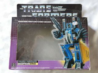 Vintage Hasbro Transformers G1 Decepticon Dirge Complete w/Accessories and box 6