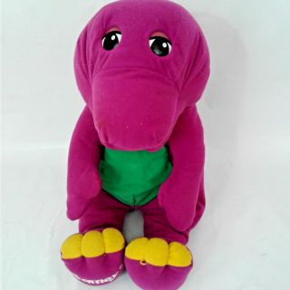 Barney Playskool Vintage 1996 Talking Singing Dinosaur Plush Stuffed Animal 18 "