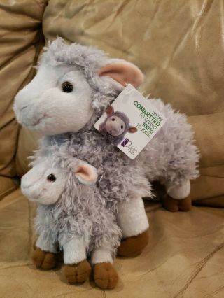 Kohls Cares For Kids 14 Inch Mamma And Baby Sheep Lamb Plush Toy
