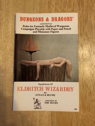 Dungeons And Dragons Eldritch Wizardry Supplement 3 - 6th Printing