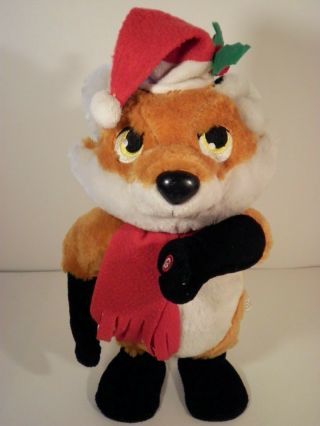 Gemmy What Does The Fox Say Singing Dancing Animated Plush Holiday Fox 13 " Htf