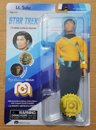 Lt.  Sulu Star Trek Mego Limited Ed 8 " Action Figure Tv Series Moc