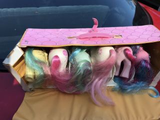 Vintage My Little Pony Hasbro 1983 Carrying Case With 6 Vintage Ponies 1982