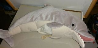 Folkmanis Puppets Dolphin Plush Hand Puppet Pretend Play,  Ocean 18 "