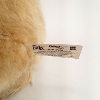 2005 Hasbro Tiger Furby White Brown Tan Pink 59294 Blue Eye For Part Not 4