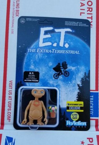 Reaction E.  T.  Extra Terrestrial Action Figure Ee Exclusive (glow) Funko Super7