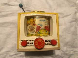 Vintage Fisher Price Peek - A - Boo Screen Tv 1965 Mary Had A Little Lamb