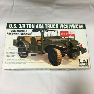 Afv Club U.  S.  3/4 Ton 4x4 Truck Wc57/wc56 Af35s16 1/35 Model Kit F/s